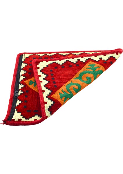 Dekoratif Otantik Çift Taraflı Fermuarlı Kilim Şark Köşesi Minder Kılıfı (40CMX41CM) MOD10 modelleri