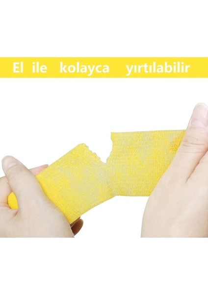 Yapışkan Bandaj 5cm x 4,5m, Sarı, Esnek ve Kullanışlı Sağlık Ürünleri modelleri