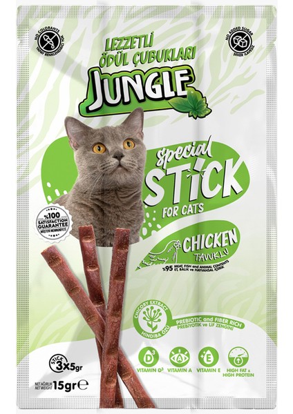 - Kediler Için Ödül Çubuğu Mama - 3*5gr / Tavuk Etli