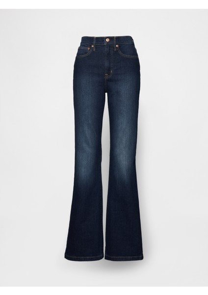 Kadın Koyu Mavi High Rise '70S Flare Jean Pantolon modelleri