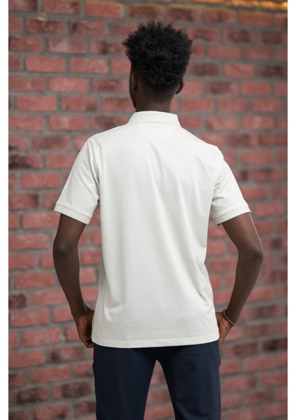 Regular Fit Likralı Pano Desenli Polo Yaka T-Shirt fiyatları