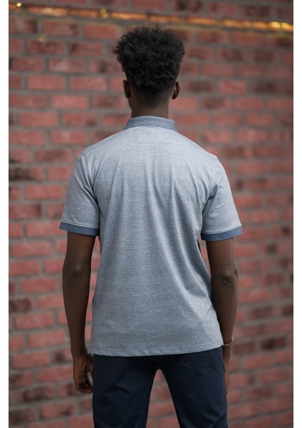 Regular Fit Likralı Pano Desenli Polo Yaka T-Shirt fırsatları