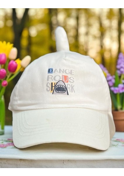 1/3 Yaş Dangerous Shark Erkek Çocuk Kep (48-50 Cm) Beyaz