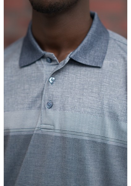 Regular Fit Likralı Pano Desenli Polo Yaka T-Shirt indirimleri