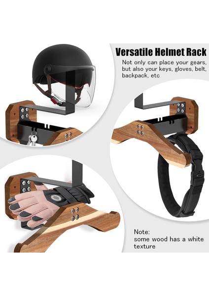 Kask Askısı - Motosiklet Kask Askısı Duvar Montajı, Masif Ahşap ve Ağır Hizmet Tipi Çelik Kask Duvar Montajı Motosiklet/futbol/bisiklet, Kayak/taktik Ekipman Duvar Askısı modelleri