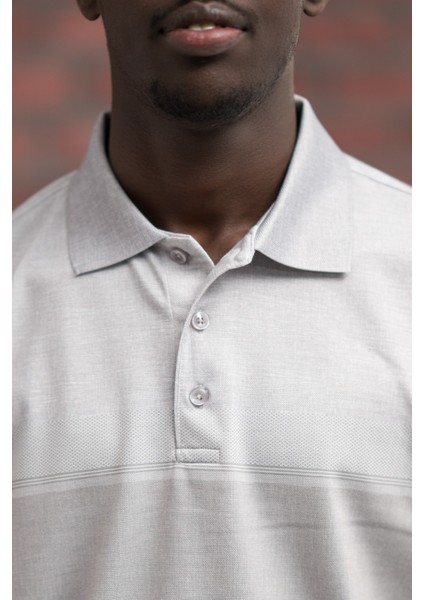 Regular Fit Likralı Pano Desenli Polo Yaka T-Shirt indirimleri