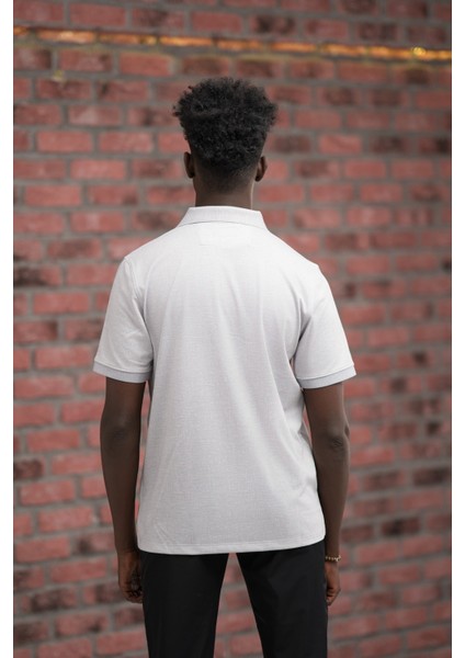 Regular Fit Likralı Pano Desenli Polo Yaka T-Shirt fırsatları