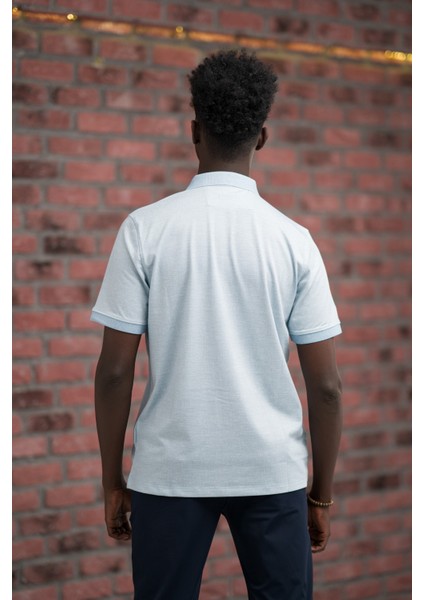 Regular Fit Likralı Pano Desenli Polo Yaka T-Shirt indirimleri