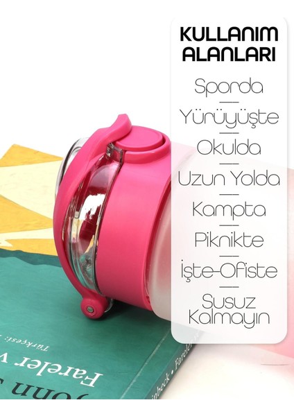 Geniş Ağızlı Tritan Su Şişesi, 500 Ml, Pembe, Spor ve Günlük Kullanım Için 0109 fırsatları