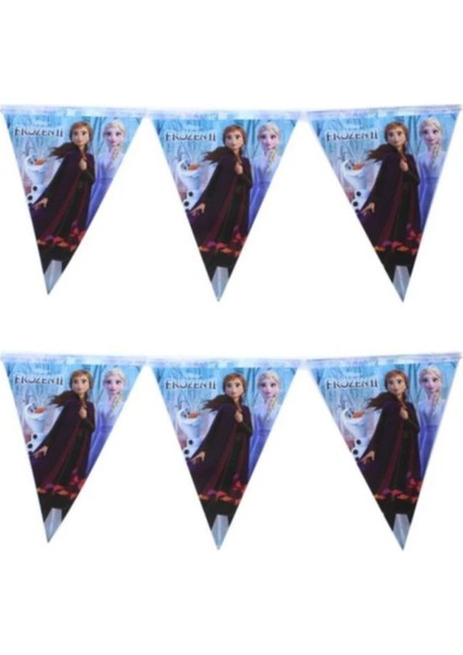 Mavi Köşem Hediyelik Süs, Frozen Bayrak ve Flama, Şık ve Renkli Dekorasyon Ürünü