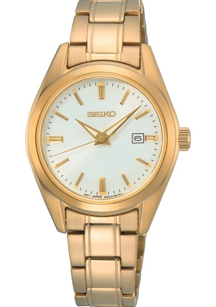 SUR632 Time Saat Garantili Takvimli Safir Çizilmez Cam Altın Renk Kadın Kol Saati