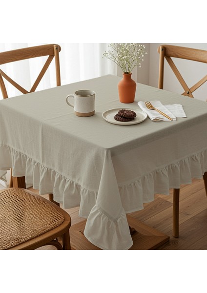 Fırfırlı Ranforce Kumaş Masa Örtüsü modelleri