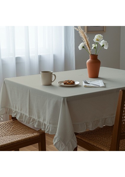 Fırfırlı Ranforce Kumaş Masa Örtüsü fiyatları