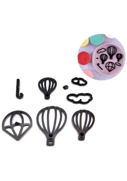 Şeker Hamuru Kalıbı Ballon Fondan Kesiciler 8 Parça modelleri