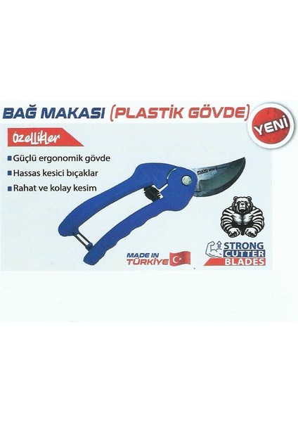 BM0250 Plastik Gövde Bağ Makası 200MM
