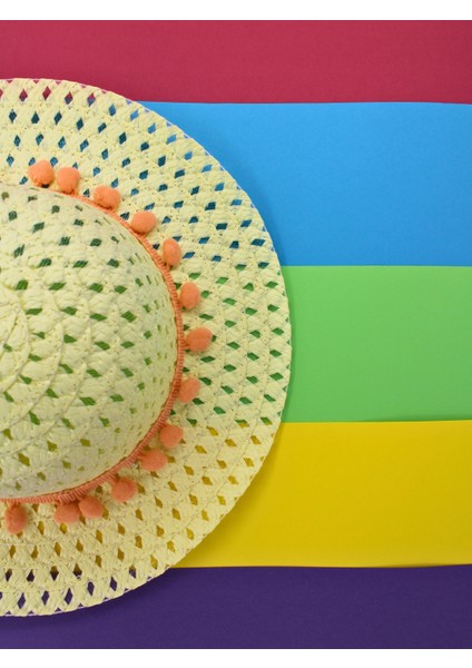 Hasır Görünümlü Kız Çocuk Şapkası1-6 Yaş fırsatları