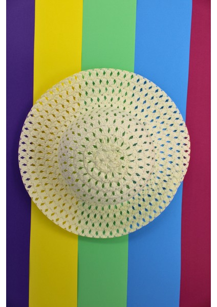 Hasır Görünümlü Kız Çocuk Şapkası1-6 Yaş modelleri