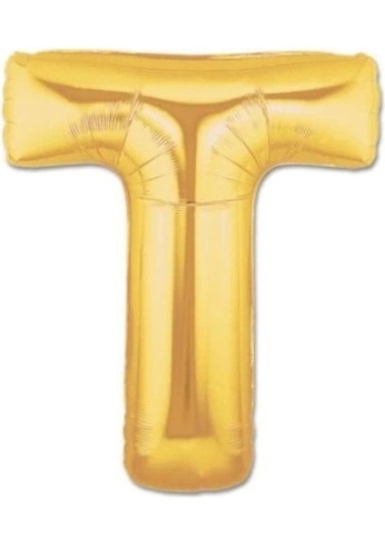 Parlak Altın Sarısı Folyo Harf Balon 1 Metre, Eğlence ve Kutlamalar Için Şık Dekorasyon
