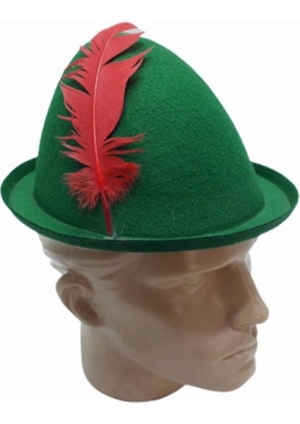 Yeşil ve Kırmızı Tüylü Eğlenceli Çocuk Şapkası fiyatları