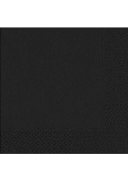 33X33 Siyah Peçete 20'li, Şık ve Kullanışlı