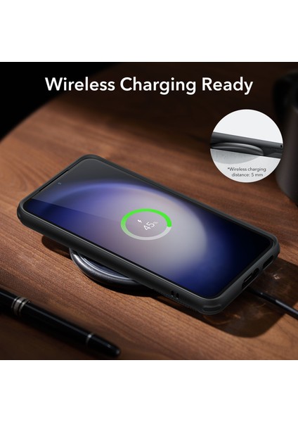 Samsung S23 Kickstand Silikon Kılıf Siyah