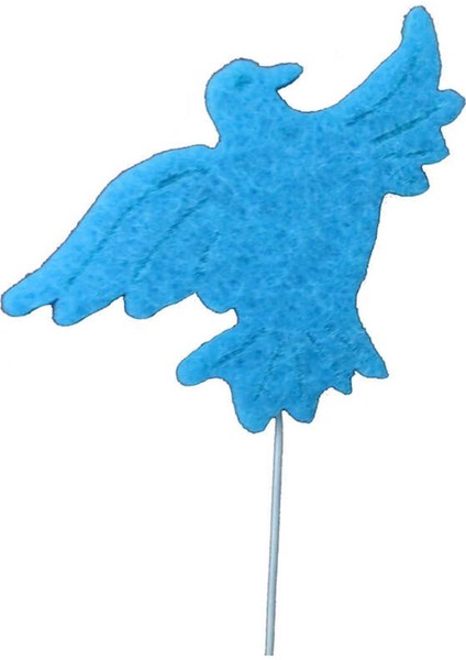 Mavi Keçe Kuşlar, 50 Adet, En:5cm, Boy:3,5cm, Hobi ve Dekorasyon Için Uygun