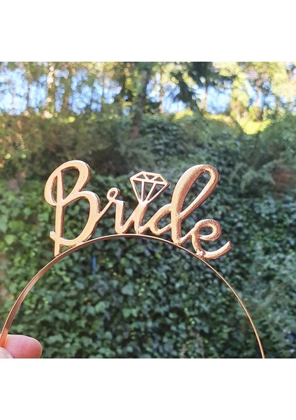 Pembe Metal Taç, Rose Gold Renkli, Bekarlığa Veda Partisi Şıklığı fırsatları