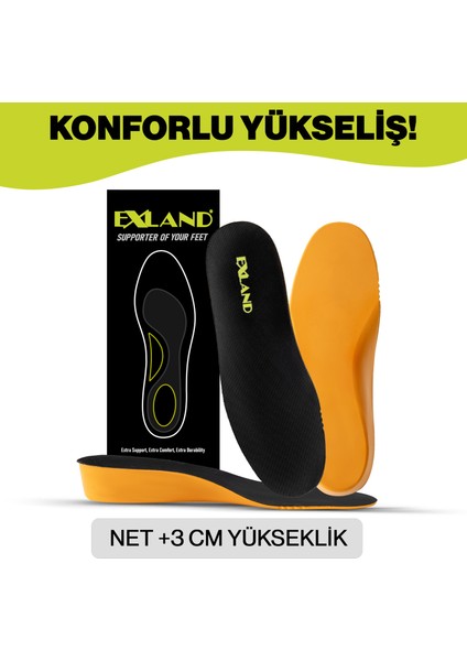 Gizli Boy Yükseltici Tabanlık - Kadın & Erkek Için 3 cm Uzatan Konforlu Boy Uzatıcı Iç Tabanlık