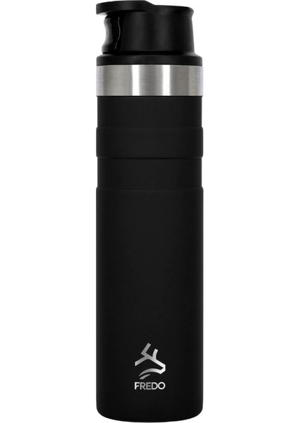 Comfort Therm Paslanmaz Çelik Siyah Termos Bardak, Mug 600ML