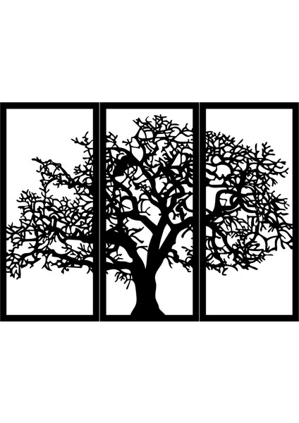 Son Bahar 3'lü Siyah Çınar Ağacı Ahşap Tablo Dekorasyon fiyatları