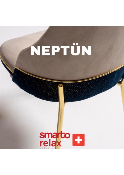 Neptun 2’li Sandalye Seti — Metal Ayaklı, Krem Kumaş indirimleri