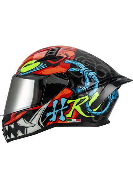 869 Hero Black Red Kask