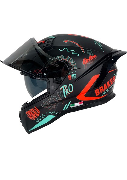 869 Hero Black Red Kask modelleri