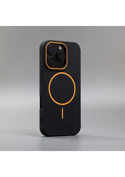 Iphone 16 Pro Max Lansman Mağsafe Kılıf Içi Süet Dışı Silikon