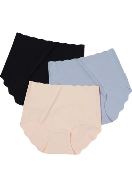 3 Ü 1 Arada Kadın Buz Ipek Iz Yapmaz Dikişsiz Hayalet Ultra Ince Lazer Kesim Yüksek Bel Külot Korse