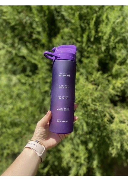 Mor 600 ml Pipetli Dayanıklı Su Şişesi, Şık ve Pratik Tasarım