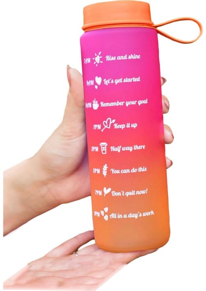 Mor 550CC Cam Matara, Sağlıklı ve Şık Içme Suyu Kabı