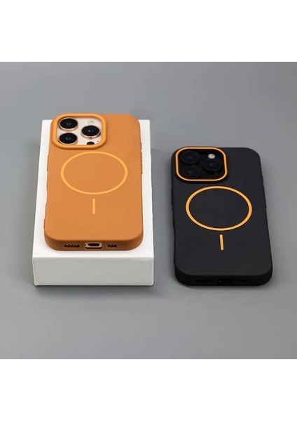 Iphone 16 Pro Max Lansman Mağsafe Kılıf Içi Süet Dışı Silikon modelleri
