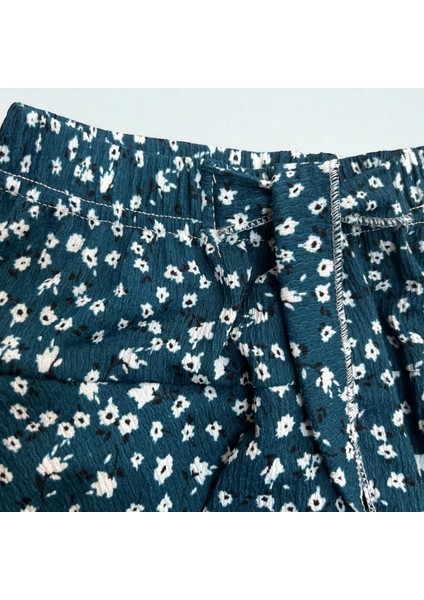 Bürümcük Desenli Şort Etek Petrol Yeşili modelleri