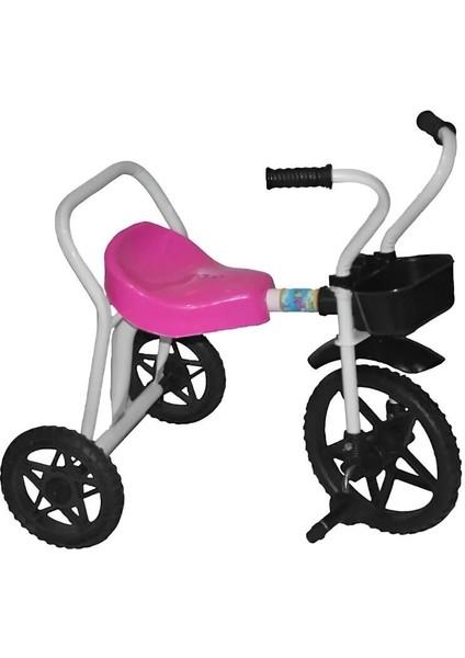 3 Teker Demir Çocuk Bisikleti Metal Bisiklet Üç Tekerlekli Pembe Süper Oyuncak