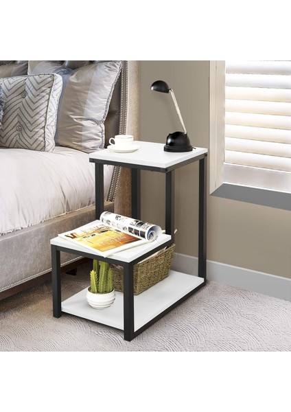 3 Katlı Kanepe Sehpası, Saklama Raflı Sehpa, Komodin, Merdiven Şeklinde Sehpa, Oturma Odası Veya Yatak Odası Için Sehpa fiyatları