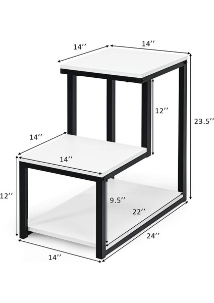 3 Katlı Kanepe Sehpası, Saklama Raflı Sehpa, Komodin, Merdiven Şeklinde Sehpa, Oturma Odası Veya Yatak Odası Için Sehpa modelleri