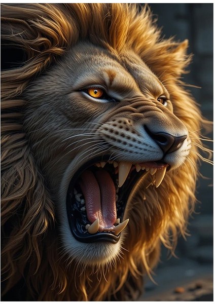 Kükreyen Aslan Mdf Tablo