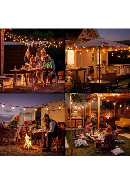 Uzmlight Bahçe Organizasyon Işığı E27 10 Duylu Eklenip Uzatılabilir 10 mt Cata Sarmaşık Dış Mekan Aydınlatma (Carnaval) modelleri