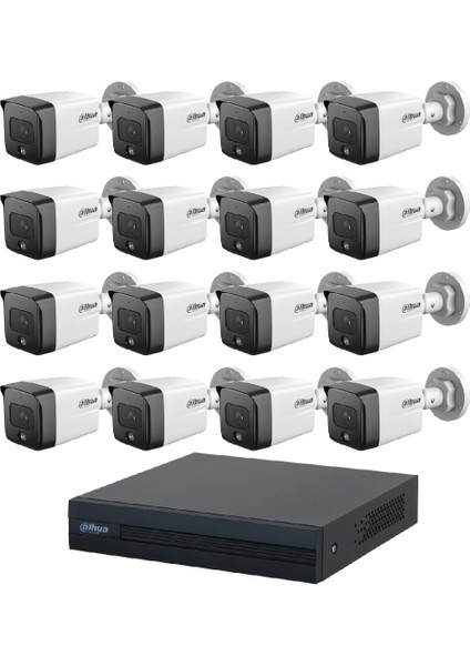 16 Kameralı 2 Mp Sesli Ip Güvenlik Kamera Seti IPC-HFW1230TC1-SA fiyatları