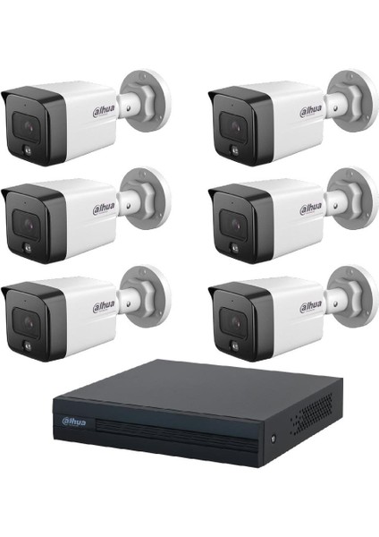 6 Kameralı 2 Mp Sesli Ip Güvenlik Kamera Seti IPC-HFW1230TC1-SA fiyatları