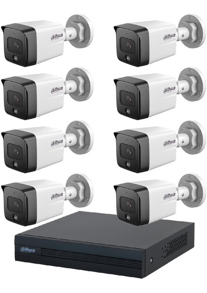 8 Kameralı 2 Mp Sesli Ip Güvenlik Kamera Seti IPC-HFW1230TC1-SA fiyatları