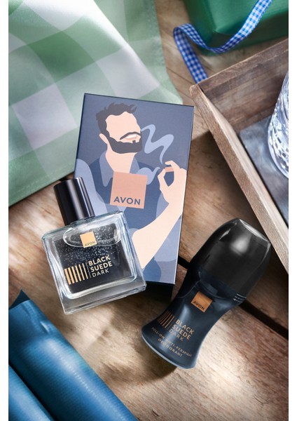 Black Suede Dark Erkek Parfüm ve Rollon Hediye Seti modelleri