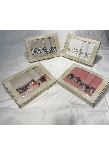 %100 Pamuklu 3lü Lux Havlu Seti