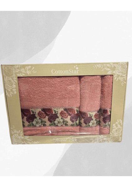 %100 Pamuklu 3lü Lux Havlu Seti fırsatları